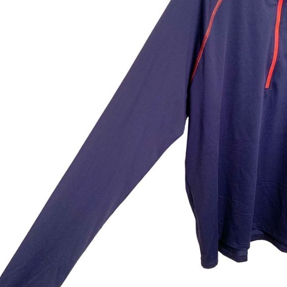 Adidas Pullover Jacket Navy Blue Orange Golf Activewear Casual Size Large - Picture 4 of 7